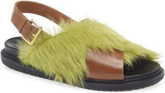 Marni Fussbett Crisscross Slingback Sandal in Green at Nordstrom, Size 10.5Us