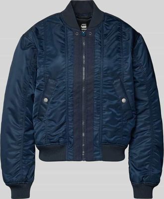 G-Star Bomberjacke mit Stehkragen und Eingrifftaschen in Dunkelblau, Größe XL
