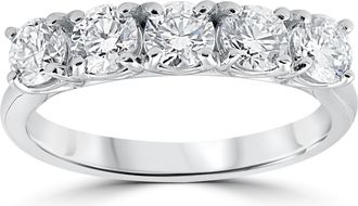 Pompeii3 1 1/4 ct 5-Stone Diamond Trellis Anniversary Ring 14k White Gold