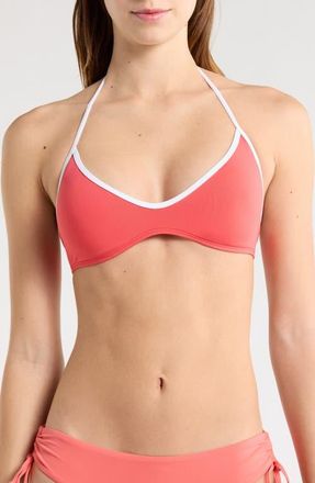 Rip Curl Classic Surf Halter Swim Top in Red at Nordstrom, Size Xx-Small