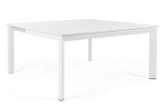 Konte Design Mesa extensible de aluminio blanco 160&times;110 cm - 160&times;160 cm