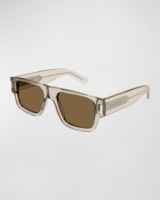 Saint Laurent Mens SL 659 Acetate Rectangle Sunglasses