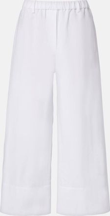 Brunello Cucinelli Linen and cotton wide-leg pants