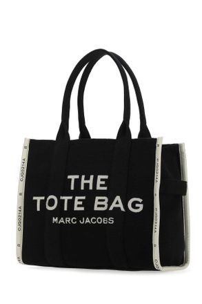 Marc Jacobs Womens Black Canvas The Tote Shopping Bag 001 Cotton + Polyester Borse A Mano