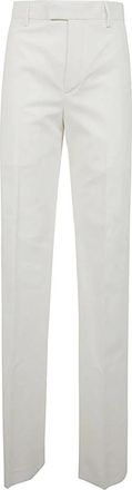 Ann Demeulemeester Maaike Flared Leg Comfort Broek - Dames - Straight fit broeken - Wit - S - Katoen - Broeken
