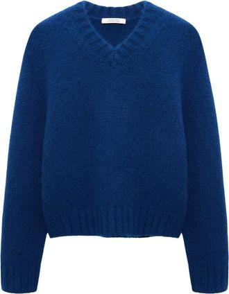 Dorothee Schumacher V-neck Truien - Dames - V-hals truien - Blauw - M - Truien & Vesten
