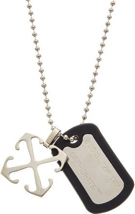 Off-white Zip Tie + Arrow Necklace