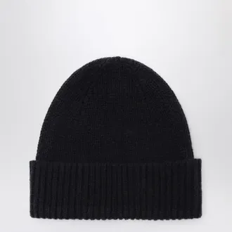 Roberto Collina Cashmere Beanie In Navy Blue