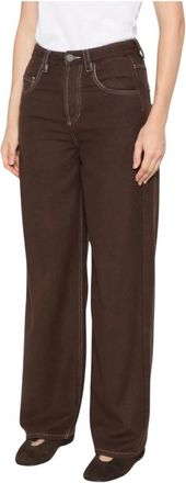Uma Wang Phyllis Pants - Dames - Loose Fit Jeans - Bruin - L - Wol - Jeans