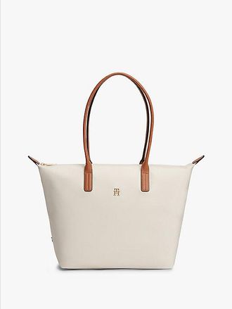 Tommy Hilfiger TH Monogram Contrast Handle Tote Bag
