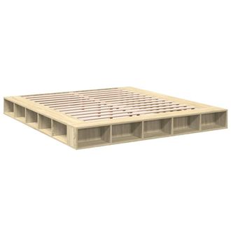 vidaXL Vidaxl - Estructura De Cama Madera De Ingenier&iacute;a Roble Sonoma 200x200 Cm