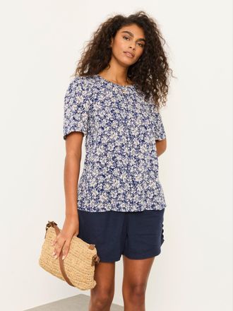 Fat Face FatFace Lyndy Blue Shells Regular Blouse