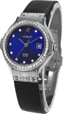 Hublot Pre-owned Hublot Pilot Type 20 Blueprint Quartz Diamond Blue Dial Mens Watch 1391.5.054
