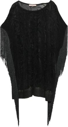 Twinset Maglia C/frange - - Knitwear - Donna - Nero - M