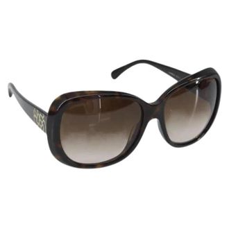 Chanel Pre-owned Accessories, female, Brown, Size: ONE SIZE Pre-owned Plastic Sunglasses