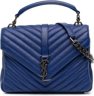 Saint Laurent Pre-owned Saint Laurent Medium Chevron Sheepskin Monogram College Satchel Ladies QO4FA5C9ACRD9CHZ