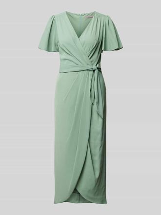 Christian Berg Cocktail Wickelkleid mit Bindeg&uuml;rtel in Apfel, Gr&ouml;&szlig;e 36