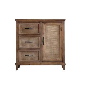 Mathi Design Mueble de madera de abeto con estampado &eacute;tnico