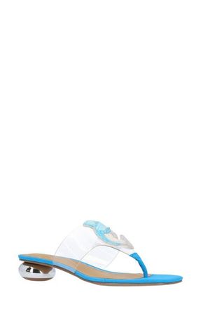 J. Rene&eacute; Dolphi Flip Flop in Clear/Blue at Nordstrom, Size 6.5