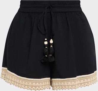 Ramy Brook Adrienne Cotton Cover-Up Shorts