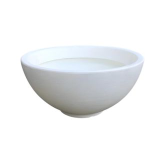 OEM Jarr&oacute;n De Dise&ntilde;o De &Oslash;45 Cm Y 22 Cm De Alto, Fabricado En Pol&iacute;mero Blanco Resistente Para Plantas De Interior Y Exterior. Hecho En Italia - Monacis