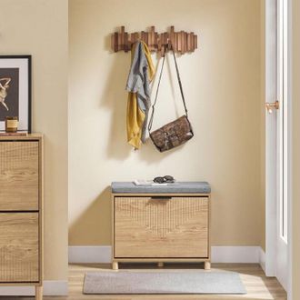 SoBuy SoBuy Scarpiera Panca Ingresso Scarpiera Salvaspazio Slim con Cuscino - Panca Contenitore con Ribalta per Scarpe - Adatta a Ingresso, Corridoio