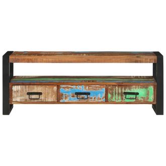 Berkfield Home TV Cabinet 120x30x45 cm Solid Wood Reclaimed in Brown | Size: 120 x 30 x 45 cm