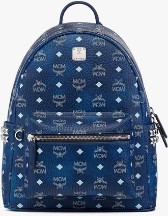MCM Small-Medium Stark Side Studs Backpack in Visetos