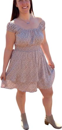 Peach Love California Floral Print Mini Dress In Pink