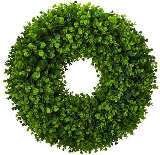 Nearly Natural 25-in Eucalyptus Artificial Wreath in Green at Nordstrom
