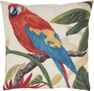 Saro Lifestyle Parrot Outdoor Pillow