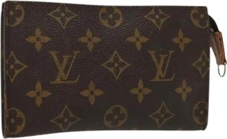 Louis Vuitton Pre-owned Canvas pouches - Dames - Vintage Clutch - Bruin - ONE Size - Leer - Vintage