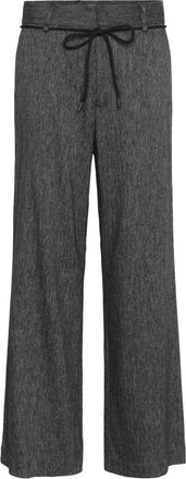 Karen by Simonsen Stijlvolle Meteoriet Broek met Brede Riem - Dames - Wijde Broeken - Grijs - XS - Broeken