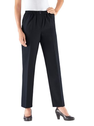 Come On Schlupfhose COME ON, Damen, Gr. 195, Extrakurzgr&ouml;ssen, blau (marine), 53% Polyester, 43% Schurwolle, 4% Elasthan, meliert, unifarben, lang, Hosen Schl