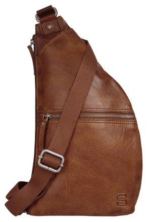 Spikes & Sparrow Umh&auml;ngetasche SPIKES & SPARROW, Damen, Gr. B/H/T: 38cm x 22cm x 3cm onesize, braun (cognac), Leder, vintage, Taschen Umh&auml;ngetasche, echt Leder