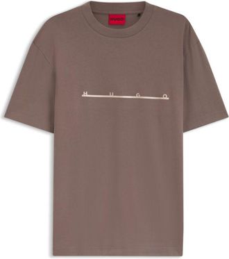 HUGO BOSS Relaxed-fit T-shirt with zigzag stitching detail