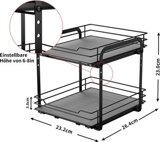 OEM Almacenamiento Y Organizaci&oacute;n De Cocina, Caj&oacute;n De Cocina De 2 Niveles, Almacenamiento De Especias De Altura Ajustable, Almacenamiento Para Armarios De
