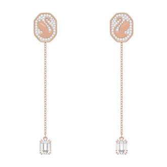 Swarovski Signum Druppel Oorbellen Vrouwen Ros&eacute;goud 5628569 - Dames - Oorbellen - Roze - ONE Size - Accessoires