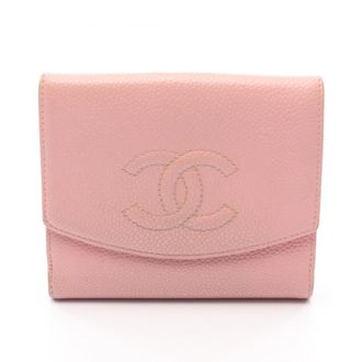 Chanel Pink Leather Wallet (Bi-Fold) (Pre-Owned)