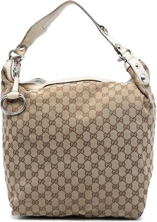 Gucci Pre-owned Gucci Large GG Canvas Icon Bit Hobo Ladies 232950 486628