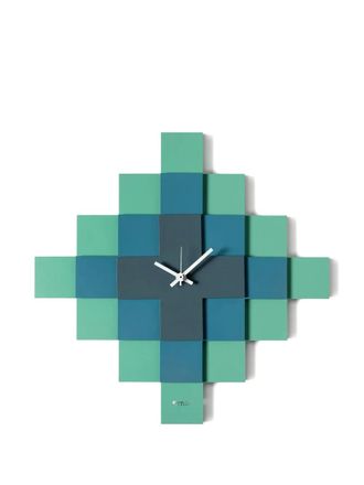 Arti & Mestieri geometric layered wall clock (35cm x 35cm) - unisex - Iron - OS - Blue