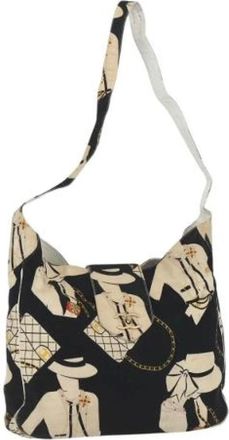 Chanel Pre-owned Shoulder Bags, female, Black, Size: ONE SIZE Pre-owned Canvas Shoulder Bag
