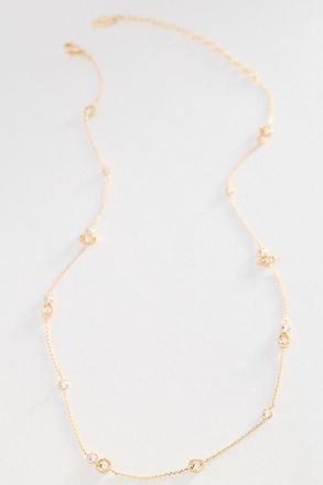 Anthropologie Mixed Small Crystal Delicate Necklace