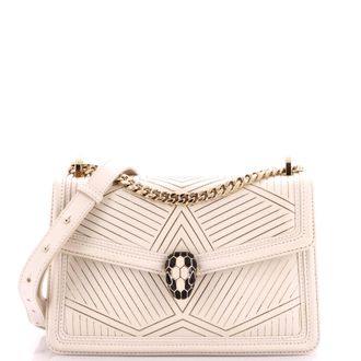 Bulgari Serpenti Diamond Blast Shoulder Bag Quilted Leather Small