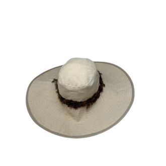 Gucci Cappello Pre-owned a tesa larga con fascia di piume - - Pre-owned - Donna - Beige - ONE SIZE