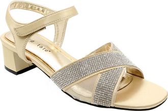 David Tate Holiday Ankle Strap Sandal in Champagne Satin at Nordstrom, Size 10.5