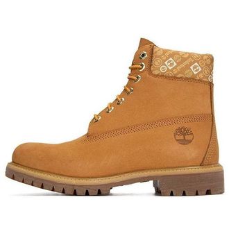 Timberland Premium 6 Inch Waterproof Boots Wheat and Logo Print A2B1X231
