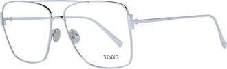 Tod's Vierkante Zilveren Brilmonturen voor Vrouwen - Dames - Brillen - Grijs - ONE Size - Accessoires