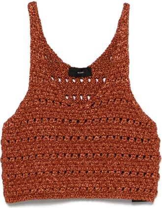 Alanui Canotta lamé - Marrone