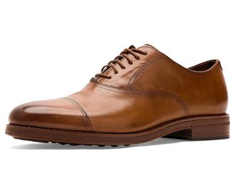 Cole Haan Ledley Grand Cap Toe Oxfords Mens Slip on Shoes British Tan/Dark Natural : 11.5 D - Medium, Leather